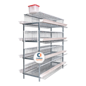 H-Type Galvanized 4-Tier Layer Cage 128 Birds | Commercial Chicken Layer Cages Kenya